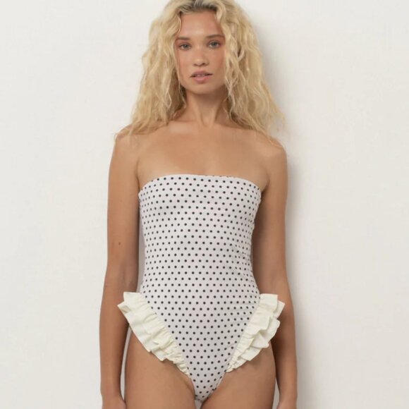 POLKA DOT ONE PIECE - Picture 1 of 4